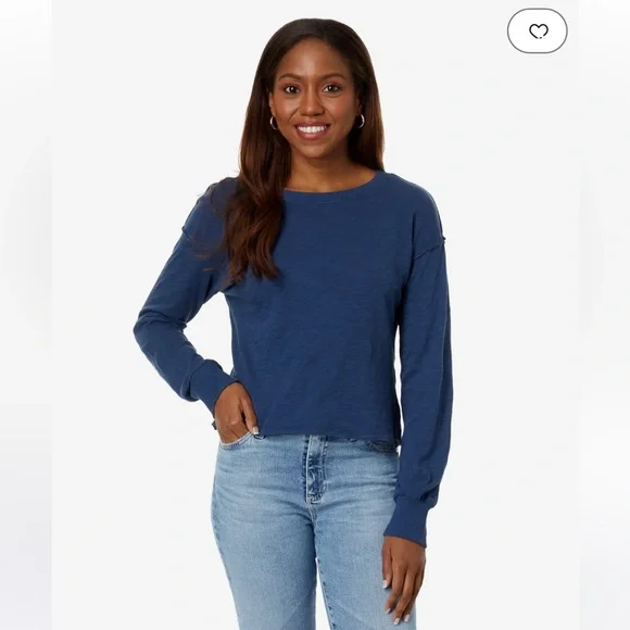 bobi Tops Nwt Bobi Los Angeles Long Sleeve Cropped Boxy Top